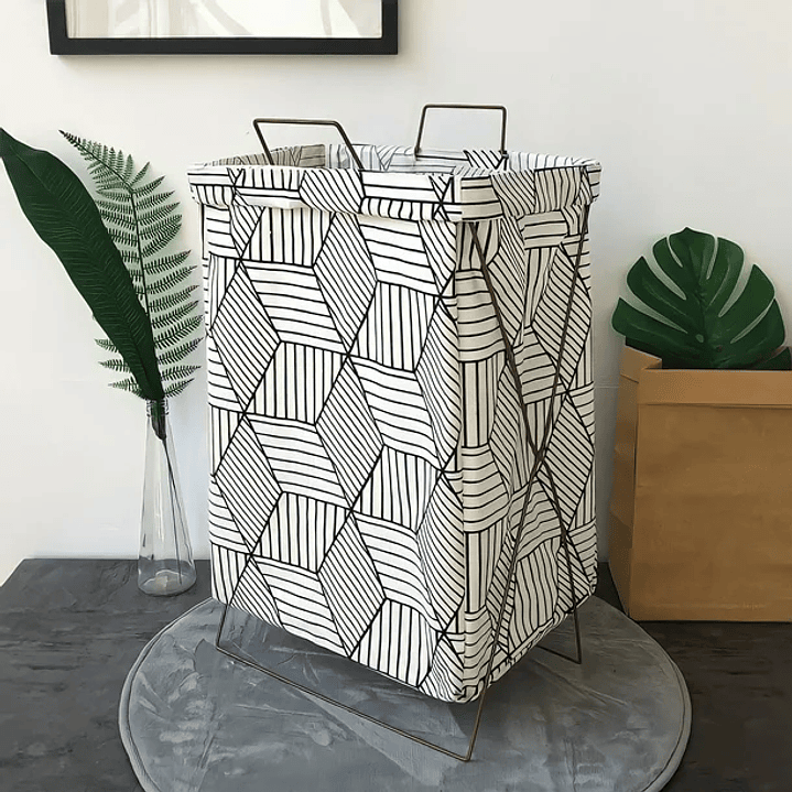 Cesta de ropa sucia base metal 3