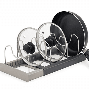 Organizador de sartenes y tapas ajustable