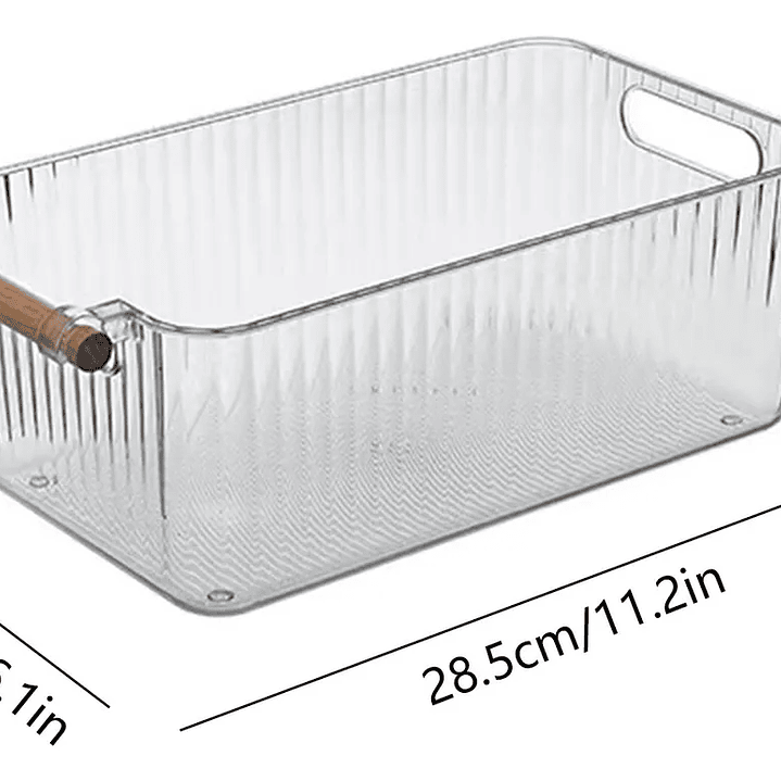 Caja Organizadora Transparente Mango Bambú 2