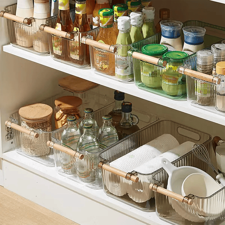 Caja Organizadora Transparente Mango Bambú 5