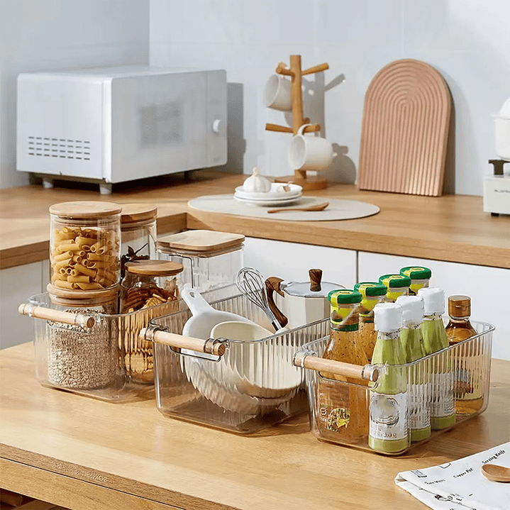 Caja Organizadora Transparente Mango Bambú 6