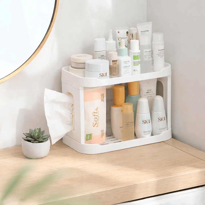 Repisa organizadora plástica 2 niveles multiuso 3