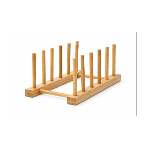 Organizador de platos bambú 5 espacios