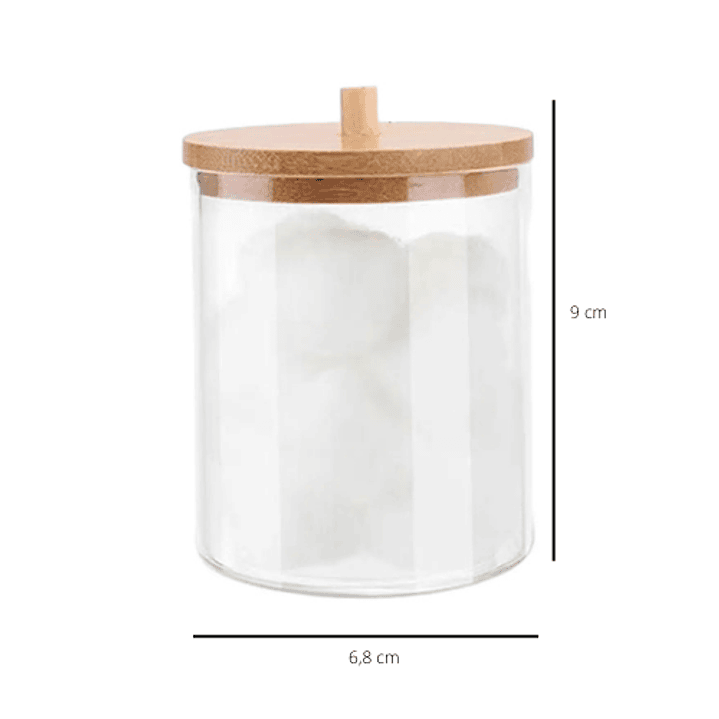 Set de organizadores bambú para baño algodon cotonitos  3