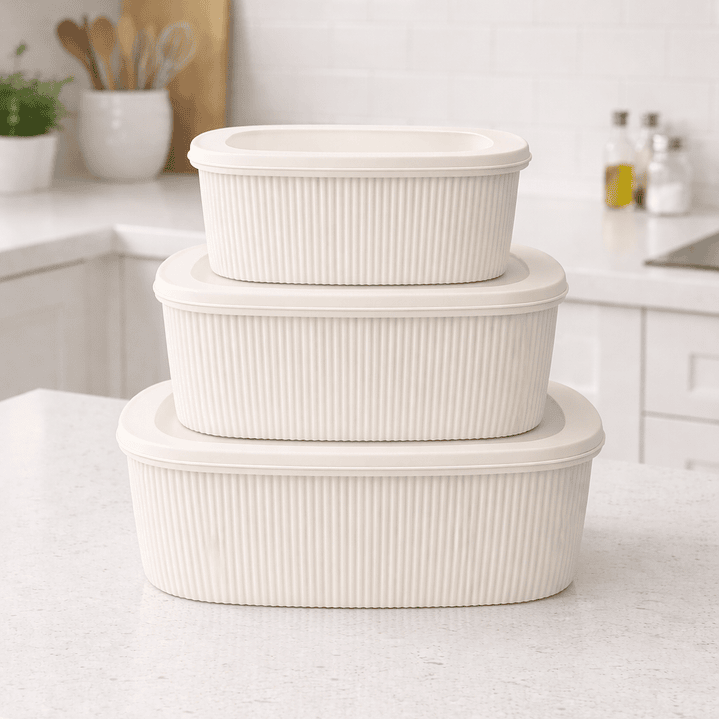 Set 3 tupper envases hermeticos para alimentos 4