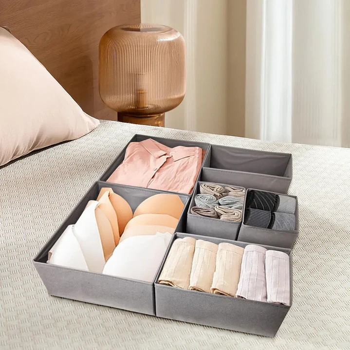 Set 6 Organizadores Ropa Interior Cajones Tela 3