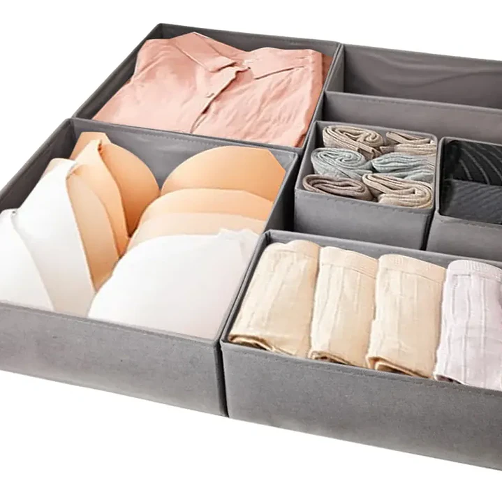 Set 6 Organizadores Ropa Interior Cajones Tela 1