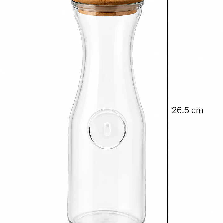 Set 2 botellas bebida vidrio bambú 3