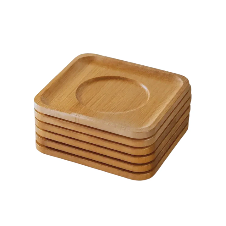 Posavasos De Bambú Set De 6 Porta Vasos 2