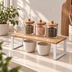 Repisa organizadora de bambú estante cocina 33cm