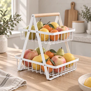 Frutero De Mesa Hierro 2 Niveles Max