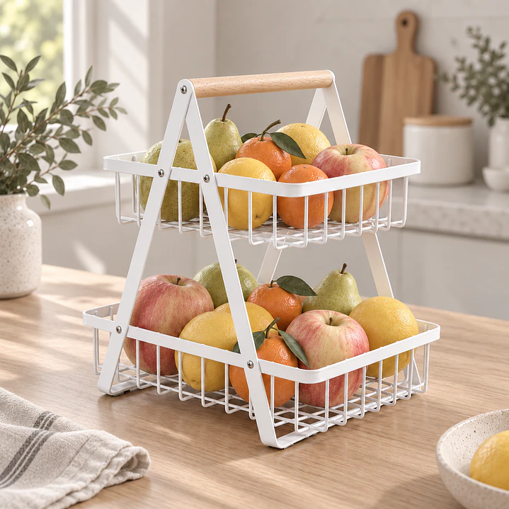 Frutero De Mesa Hierro 2 Niveles Max 1