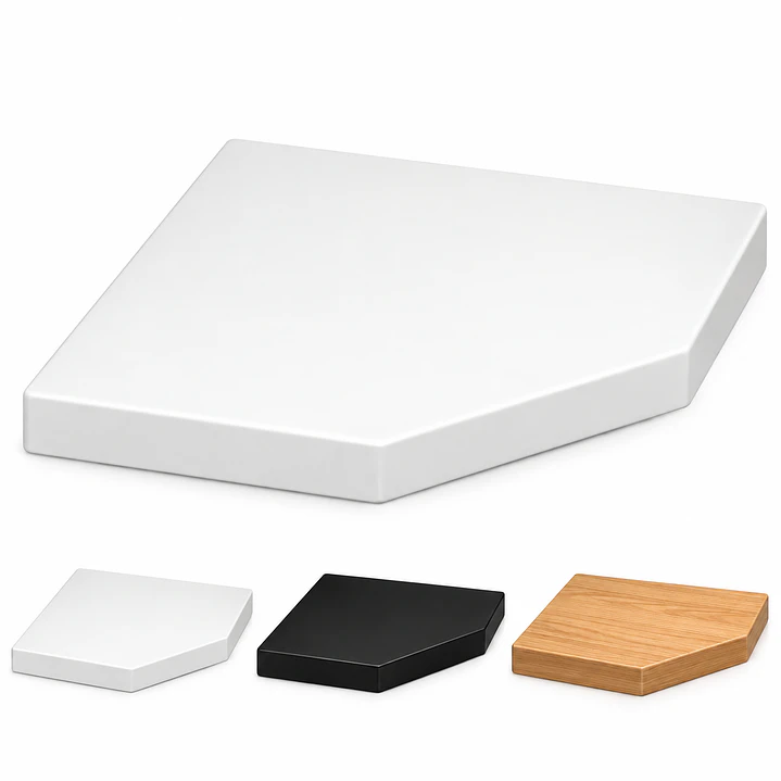 Repisa de esquina para pared 30x30x1.8 Blanco 3