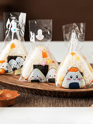 Envoltorio para onigiri con imágenes 100 unidades