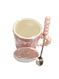 Taza con tapa y cuchara rosada - Miniatura 2