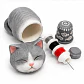 Mini Costurero Gatito Pintado a Mano – Kit de Costura - Miniatura 7