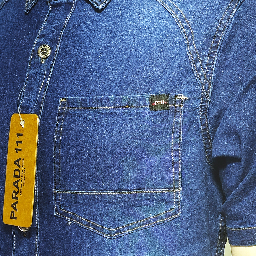 Camisa Mezclilla Manga Corta HCM11 4