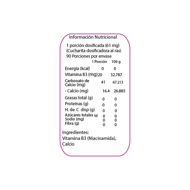 Vatamina B3 90 porc Dulzura Natural 3