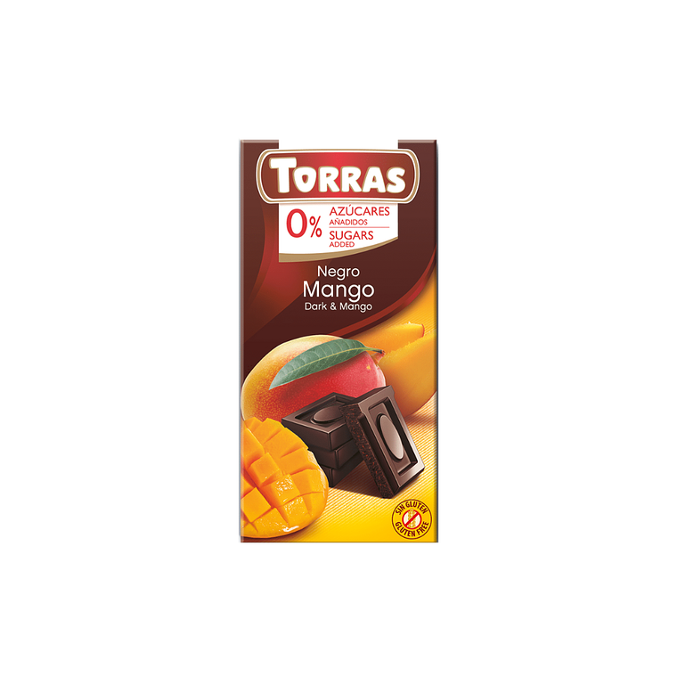 Chocolate mango 75 gr s/azucar Torras 1