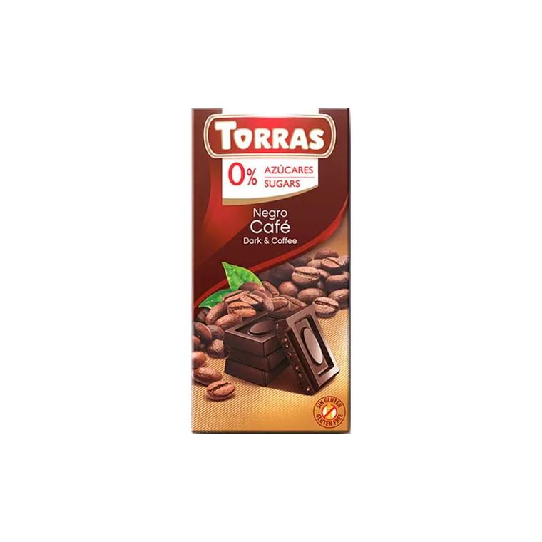 Chocolate Negro Café  75 gr s/azucar Torras 1