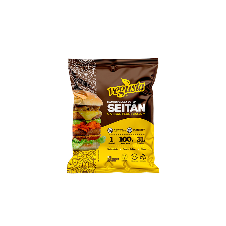 Hamburguesa de Seitan 1 unid Vegusta 1