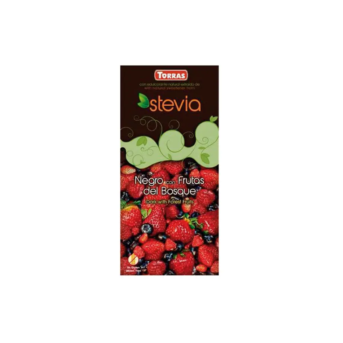 Chocolate Frutos del Bosque  Stevia 125 gr Torras 1