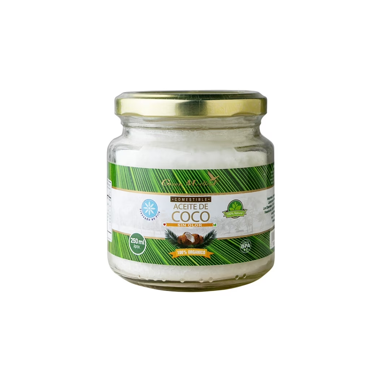 Aceite de Coco Organico sin olor 250 ml Green Medical 1