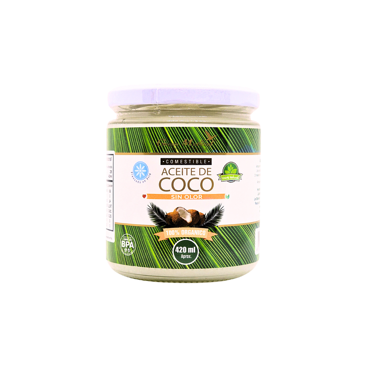 Aceite de Coco Organico sin  olor 420 ml Green Medical 1