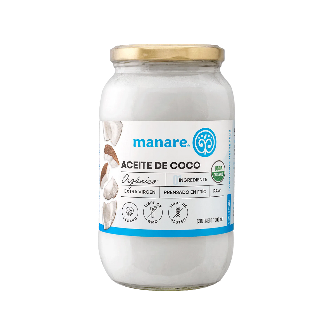 Aceite de Coco Organico con olor Litro Manare 1