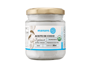 Aceite de Coco Organico con olor 200 ml Manare