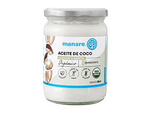 Aceite de Coco Organico sin olor 500 ml Manare