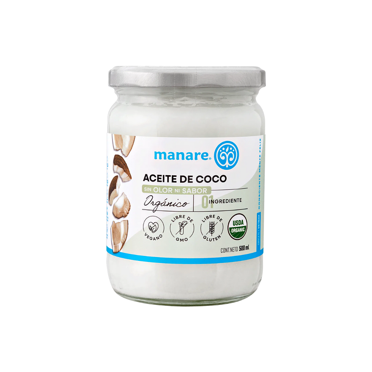 Aceite de Coco Organico sin olor 500 ml Manare 1
