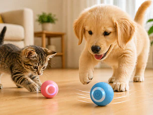Bola Interactiva Inteligente Recargable para Mascotas (Perros y Gatos)