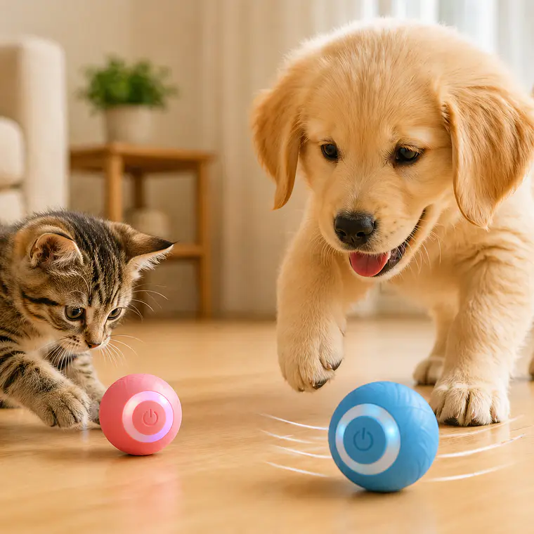 Bola Interactiva Inteligente Recargable para Mascotas (Perros y Gatos) 2