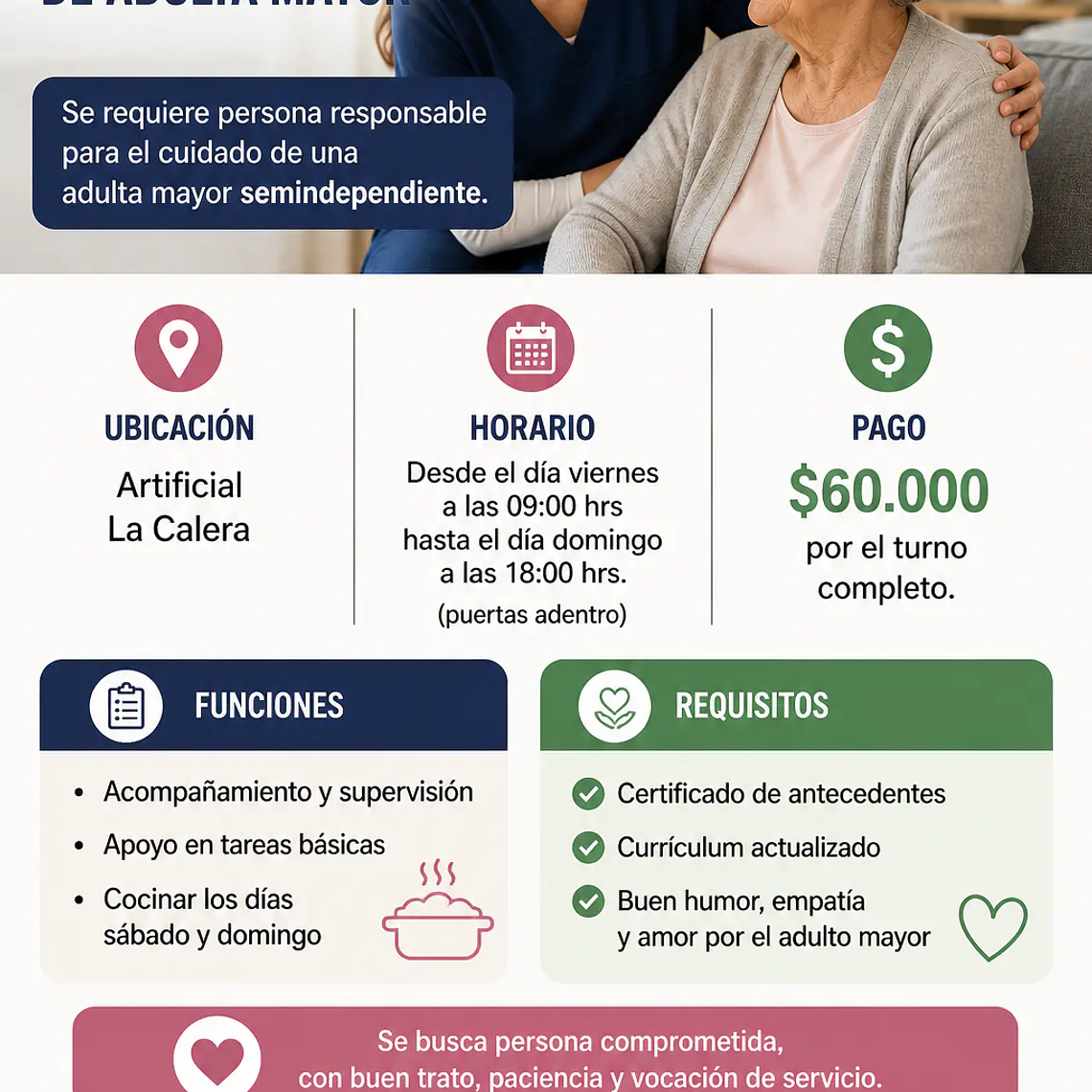 Se Busca Cuidadora Adulta Mayor 2