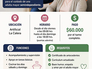 Se Busca Cuidadora Adulta Mayor