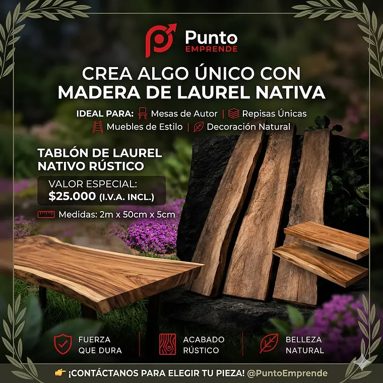Maderas rústicas de laurel 4