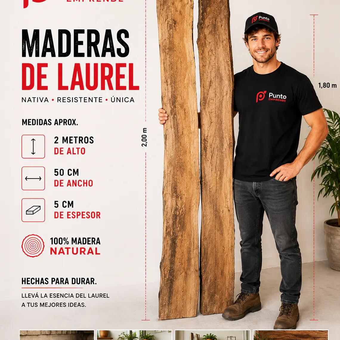 Maderas rústicas de laurel 5