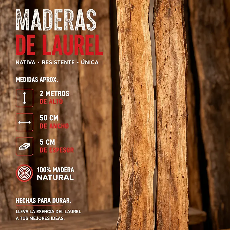 Maderas rústicas de laurel 7