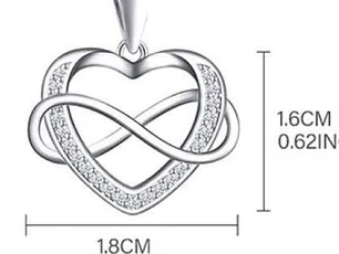  COLLAR CORAZON DE PLATA 925, UN DETALLE ELEGANTE Y PERFECTO PARA REGALAR