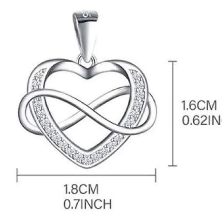  COLLAR CORAZON DE PLATA 925, UN DETALLE ELEGANTE Y PERFECTO PARA REGALAR 1