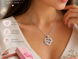  COLLAR CORAZON DE PLATA 925, UN DETALLE ELEGANTE Y PERFECTO PARA REGALAR