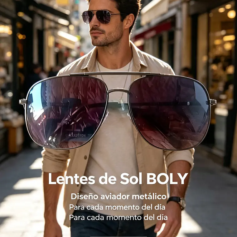 LENTE DE SOL AVIADOR POLARIZADO UNISEX 2