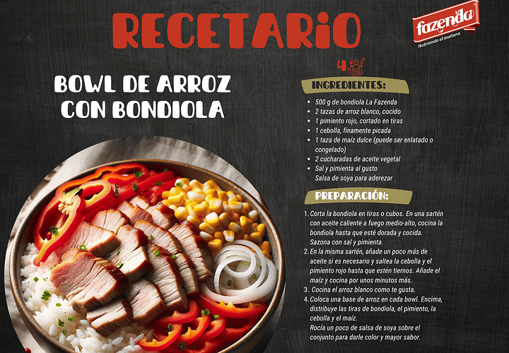 Bowl de arroz con bondiola 