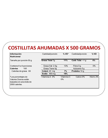 COSTILLITAS AHUMADAS X500