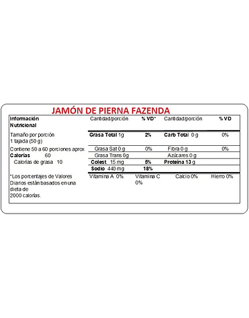 JAMON PIERNA FAZENDA