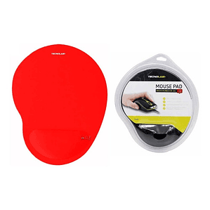 Mouse Pad Con Apoya Muñeca De Gel Rojo - Ps
