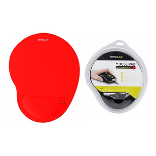 Mouse Pad Con Apoya Muñeca De Gel Rojo - Ps