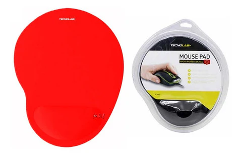 Mouse Pad Con Apoya Muñeca De Gel Rojo - Ps