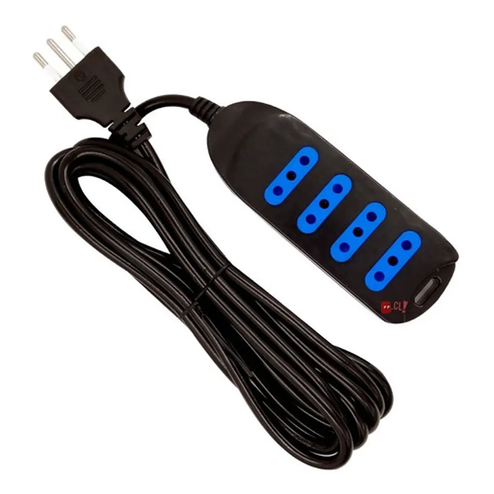 Alargador Eléctrico 5mts Certificado Negro - Ps 1